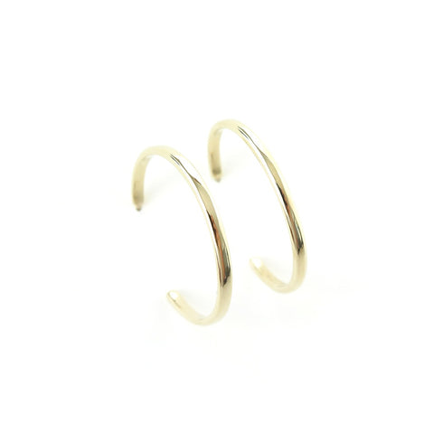 Large Hoop Earrings in Yellow Gold